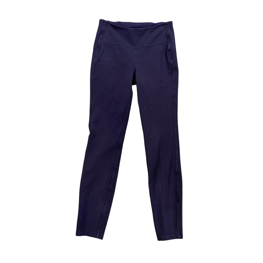Lululemon Leggings Womens 6 Dark Prussian Running Curved Rear Yoke Pocket Panel